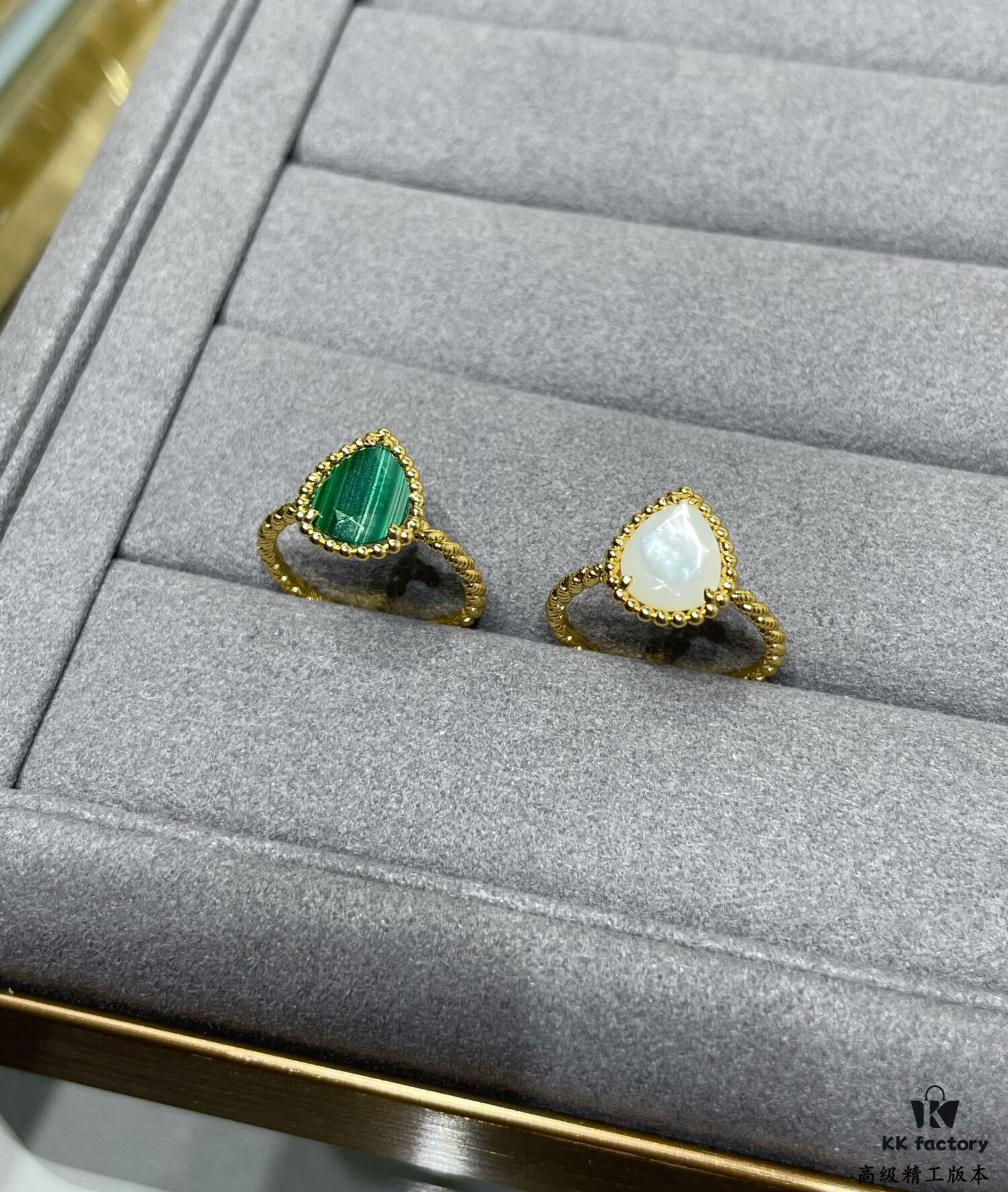 Boucheron Single Mother-of-Pearl Drop Ring, Bohemian Inspiration