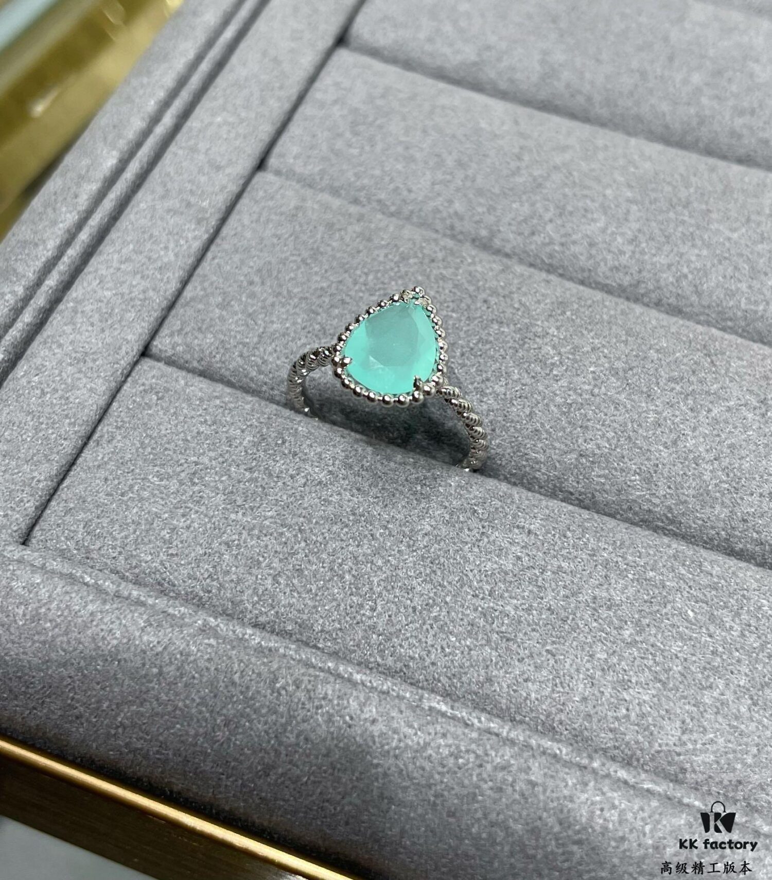 69300c5b12f62673a6fabd6c Boucheron Chalcedony Single Teardrop Ring, Bohemian Teardrop Design Inspired by 'Love and Protection'