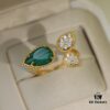 69300c6812f62673a6fabd82 Boucheron Goutte Ring 💧 SERPENT BOHÈME Ring 💍 Classic and Modern, Diamond-Paved Drop Design with Delicate Yellow Gold Pearl Surround, Contemporary Aesthetic, Thick Gold Plating, Branded Boucheron Open-Ring Design, One Size Fits All, Exquisitely Beautiful to Wear 👼
