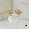 69300c6a12f62673a6fabd89 Boucheron Goutte Ring 💧 SERPENT BOHÈME Ring 💍 Classic and Modern, Diamond-Paved Drop Design with Delicate Yellow Gold Pearl Surround, Contemporary Aesthetic, Thick Gold Plating, Branded Boucheron Open Ring, One Size Fits All, Exquisitely Beautiful to Wear 👼