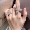 69300c6c12f62673a6fabd8e Boucheron Goutte Ring 💧 SERPENT BOHÈME Ring 💍 Classic and Modern, Diamond-Paved Drop Design with Delicate Yellow Gold Pearl Surround, Contemporary Aesthetic, Thick Gold Plating, Branded Boucheron Open Ring, One Size Fits All, Exquisitely Beautiful to Wear 👼