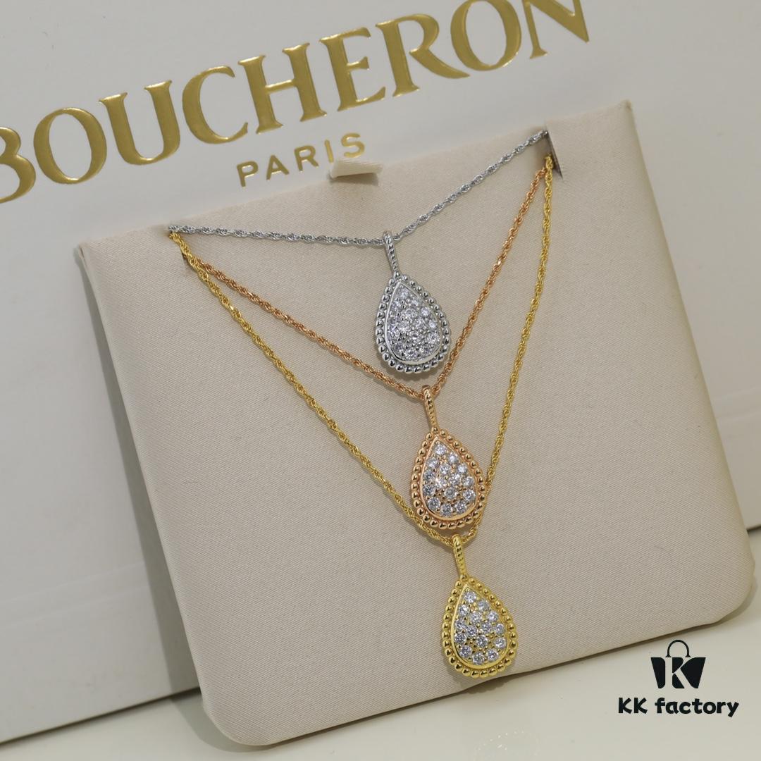 69300c6d12f62673a6fabd90 Boucheron Goutte Necklace 💧 SERPENT BOHÈME Necklace, Classic and Modern Design with Diamond-Paved Drop Pendant Surrounded by Delicate Yellow Gold Beads, Thick Gold Plating, Branded Logo, Adjustable Length 45cm, Exquisite for Every Occasion 👼 Large Drop Necklace. Brand Story: The Water Drop Symbolizes 'For the One You Love Most'