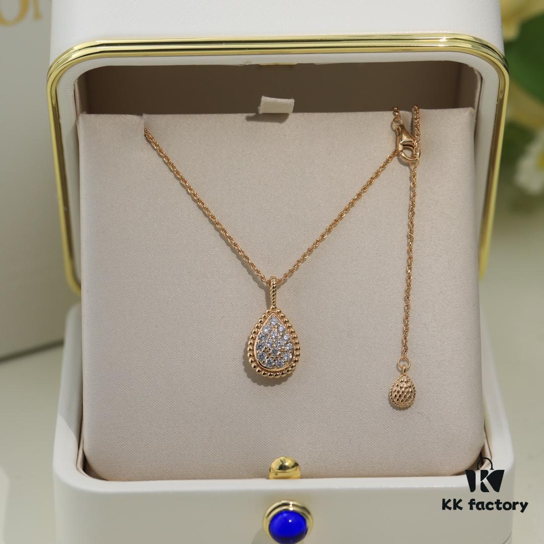 69300c6d12f62673a6fabd92 Boucheron Goutte Necklace 💧 SERPENT BOHÈME Necklace, Classic and Modern Design with Diamond-Paved Drop Pendant Surrounded by Delicate Yellow Gold Beads, Thick Gold Plating, Branded Logo, Adjustable Length 45cm, Exquisite for Every Occasion 👼 Large Drop Necklace. Brand Story: The Water Drop Symbolizes 'For the One You Love Most'