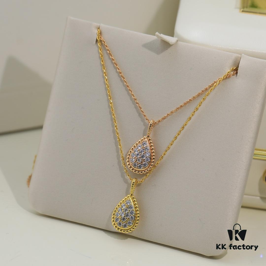 69300c6e12f62673a6fabd93 Boucheron Goutte Necklace 💧 SERPENT BOHÈME Necklace, Classic and Modern Design with Diamond-Paved Drop Pendant Surrounded by Delicate Yellow Gold Beads, Thick Gold Plating, Branded Logo, Adjustable Length 45cm, Exquisite for Every Occasion 👼 Large Drop Necklace. Brand Story: The Water Drop Symbolizes 'For the One You Love Most'