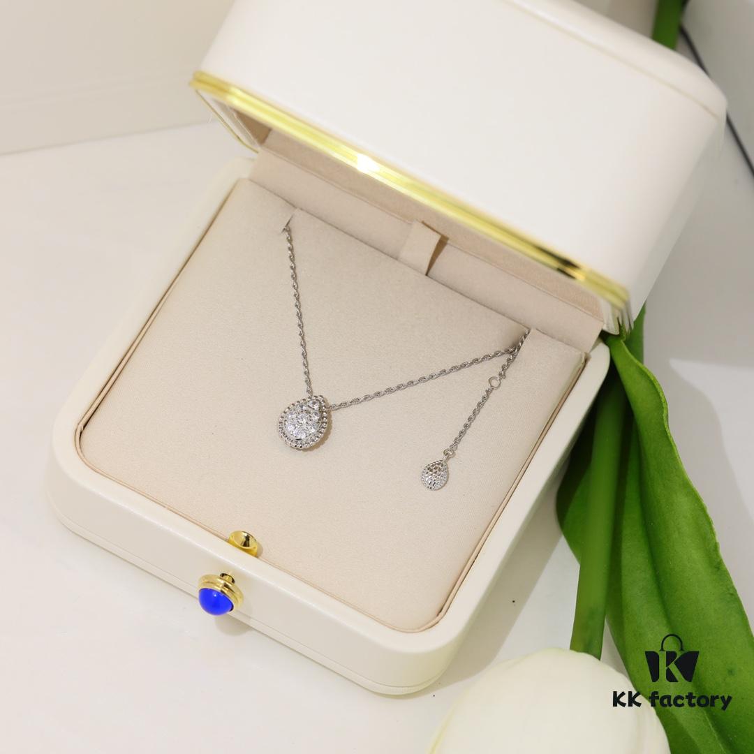 69300c7012f62673a6fabd95 Boucheron Goutte de Rose Necklace 💧 SERPENT BOHÈME Necklace. Classic and modern, featuring a teardrop-shaped pendant embellished with pave diamonds, surrounded by delicate yellow gold beads, embodying contemporary aesthetics. Thick gold plating, logo-engraved Boucheron necklace, adjustable length 45cm for a stunning fit 👼