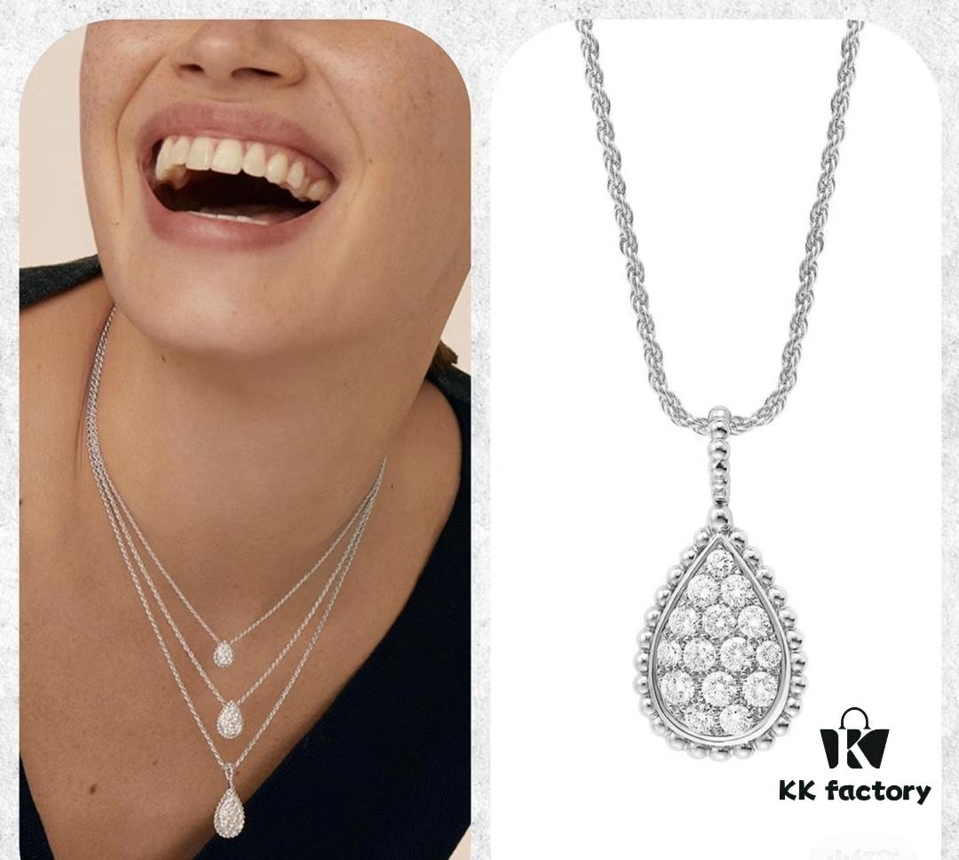 69300c7212f62673a6fabd9b Boucheron Goutte Necklace 💧 SERPENT BOHÈME Necklace, Classic and Modern Design with Diamond-Paved Drop Pendant Surrounded by Delicate Yellow Gold Beads, Thick Gold Plating, Branded Logo, Adjustable Length 45cm, Exquisite for Every Occasion 👼 Large Drop Necklace. Brand Story: The Water Drop Symbolizes 'For the One You Love Most'