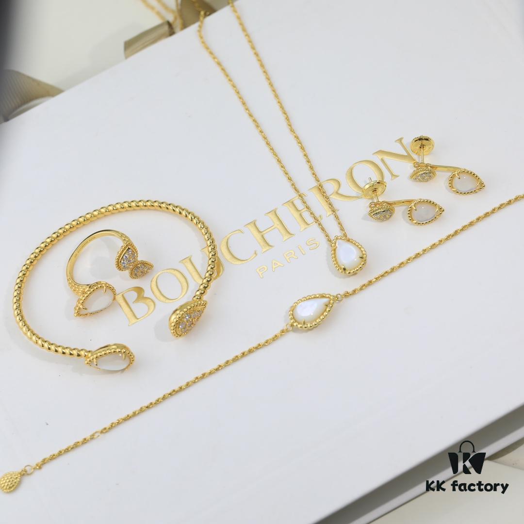 69300c7d12f62673a6fabdb9 Boucheron Goutte Bracelet 💧 SERPENT BOHÈME Classic and Modern, Featuring a Water-Drop-Shaped Pendant Set with Diamonds, Surrounded by Delicate Yellow Gold Pearls, Embodies Contemporary Aesthetics. Thick Gold Plating, Branded Boucheron Bracelet with Simple, Elegant Design, Exceptionally Beautiful to Wear 👼】The Water-Drop Collection Symbolizes Love for One's Dearest