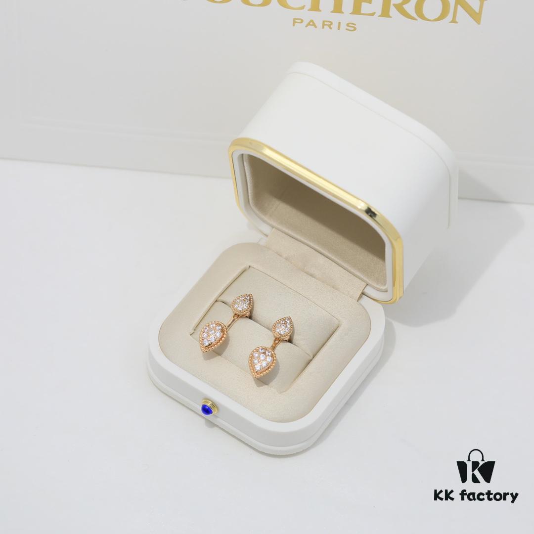 69300c8f12f62673a6fabde0 Boucheron Goutte D'eau Earrings ☀️ SERPENT BOHÈME Drop Stud Earrings with Diamonds and Yellow Gold