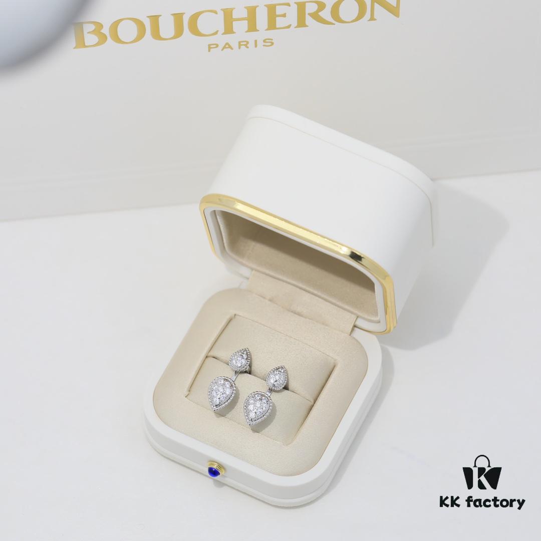 69300c9012f62673a6fabde3 Boucheron Goutte D'eau Earrings ☀️ SERPENT BOHÈME Drop Stud Earrings with Diamonds and Yellow Gold