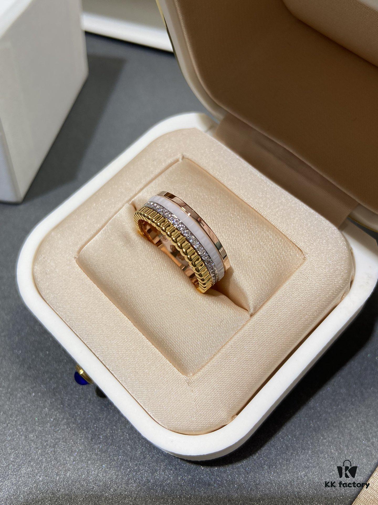 White Ceramic + Rose Gold + Diamond + White Gold Two-Tone