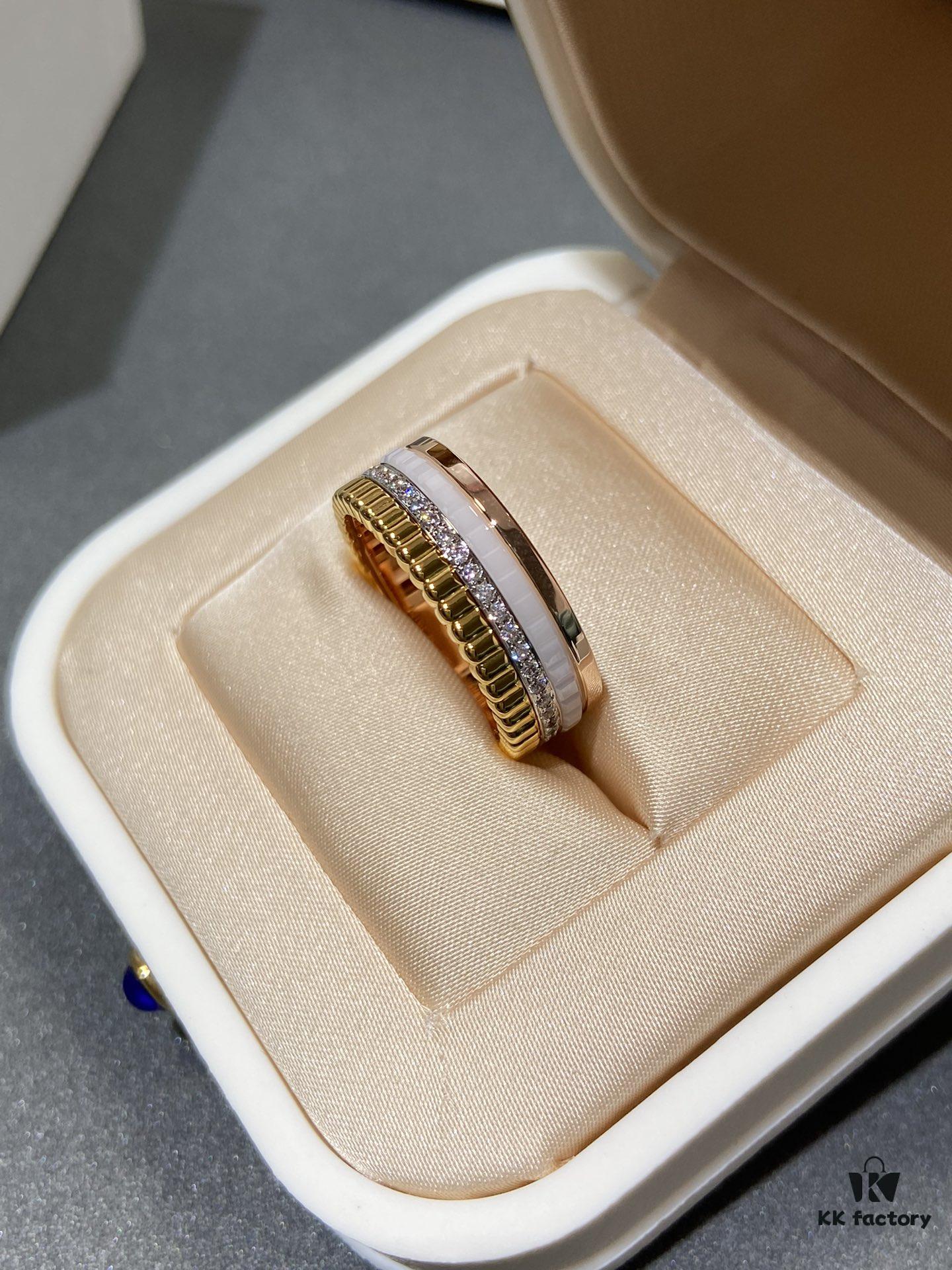 White Ceramic + Rose Gold + Diamond + White Gold Two-Tone