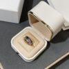 Black Brown + White Gold Two-Tone, Dark Brown Ceramic Diamond-Free Polished Surface