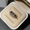 Black Brown + White Gold Two-Tone, Dark Brown Ceramic Diamond-Free Polished Surface