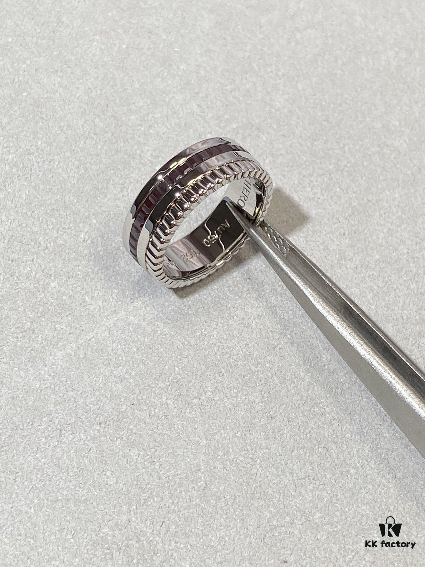 Black Brown + White Gold Two-Tone, Dark Brown Ceramic Diamond-Free Polished Surface