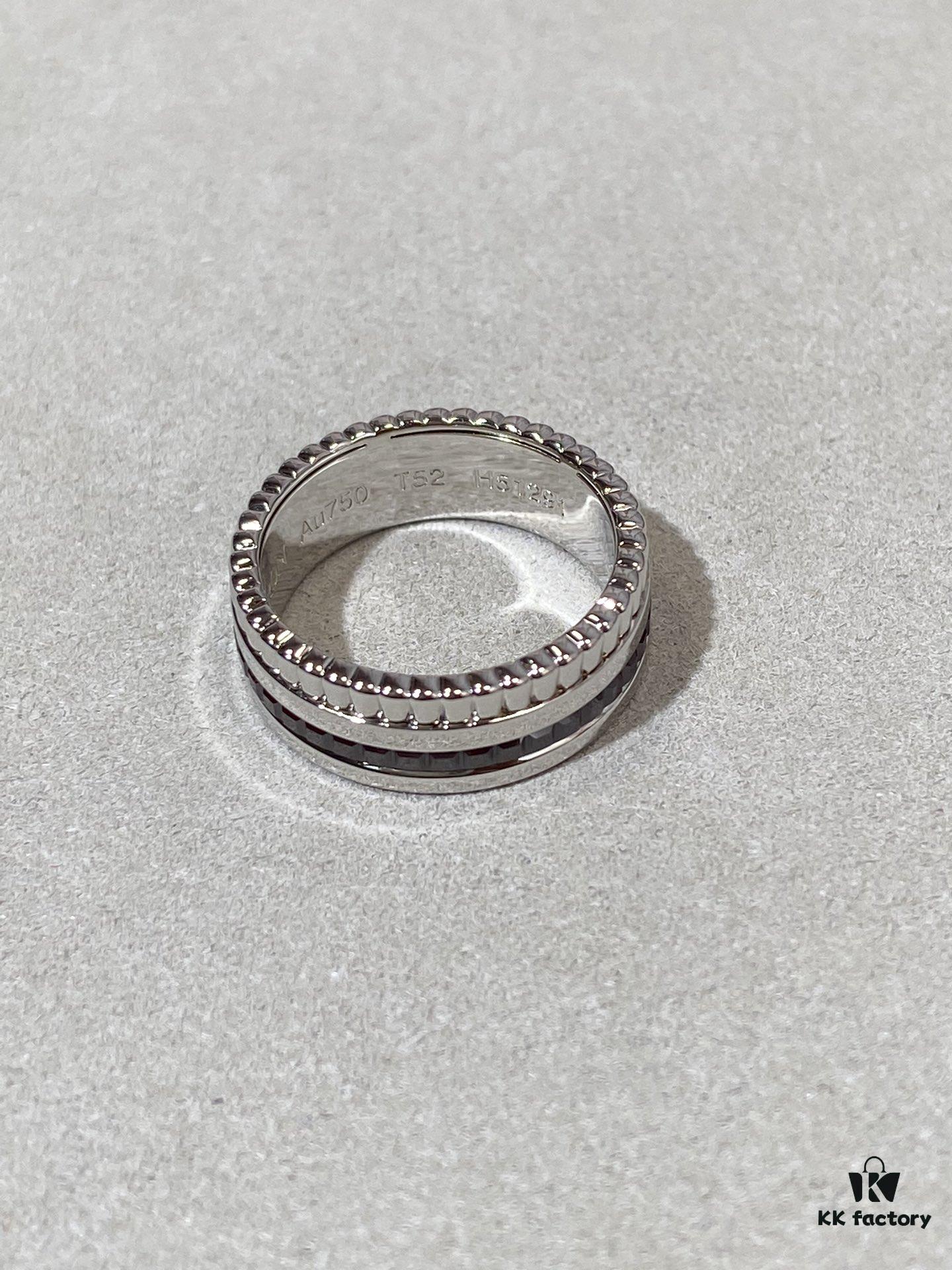 Black Brown + White Gold Two-Tone, Dark Brown Ceramic Diamond-Free Polished Surface
