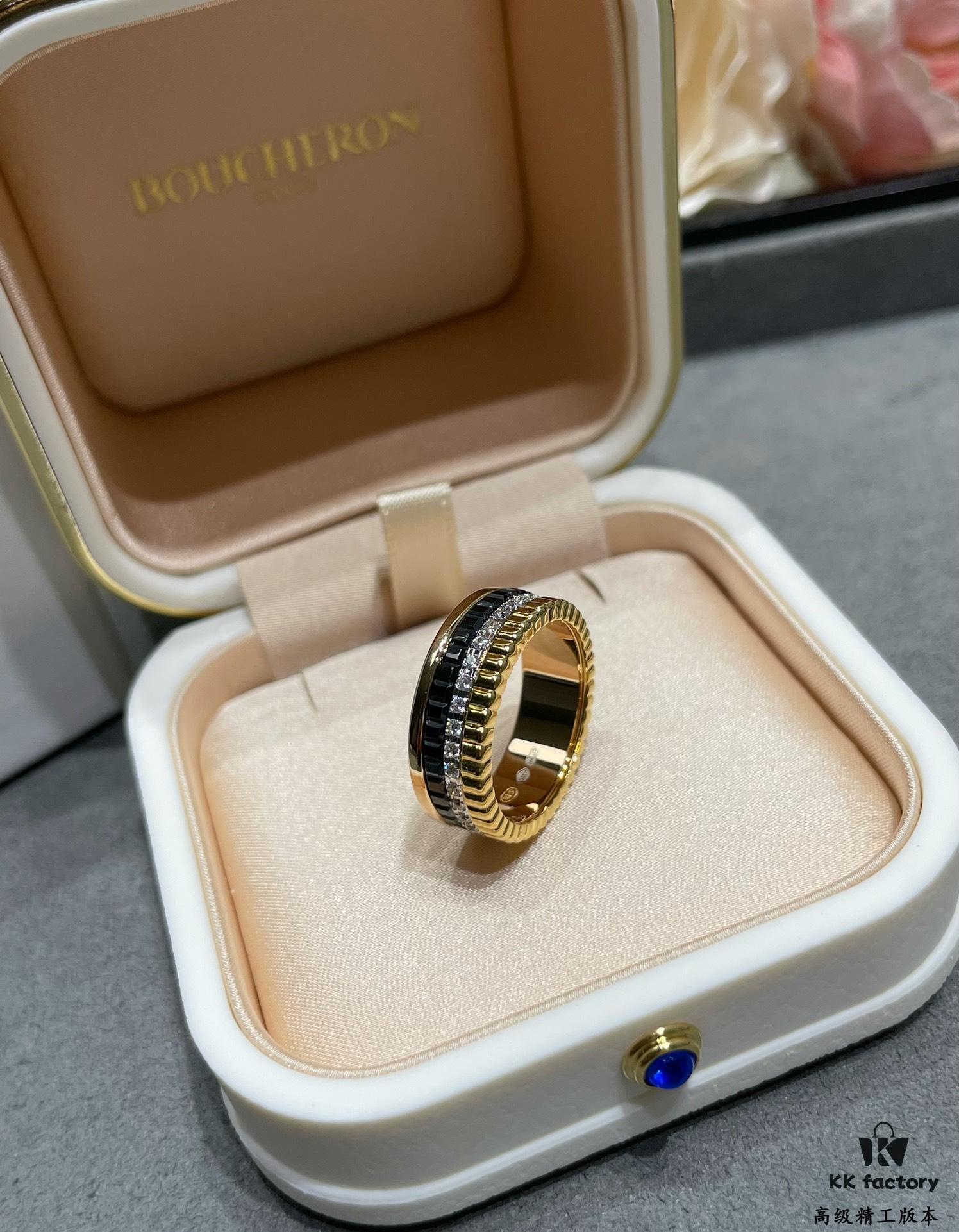 69300cca12f62673a6fabe3c Boucheron Black Ceramic Ring 💍 Boucheron Quatre Collection Classic Piece 👍