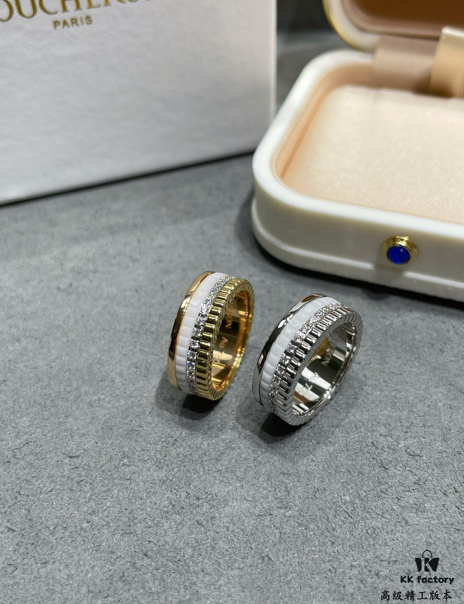 69300ccf12f62673a6fabe46 Boucheron White Ceramic Ring 💍 Boucheron Quatre Collection Classic Piece 👍