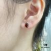 Boucheron Rose Garnet Single Teardrop Earrings, Bohemian Teardrop Inspired by 'Love and Protection'