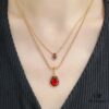 69300cd512f62673a6fabe50 Boucheron Garnet Single Teardrop Necklace, Bohemian Teardrop Inspired by 'Love and Protection'