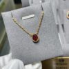 69300cd612f62673a6fabe53 Boucheron Garnet Single Teardrop Necklace, Bohemian Teardrop Inspired by 'Love and Protection'
