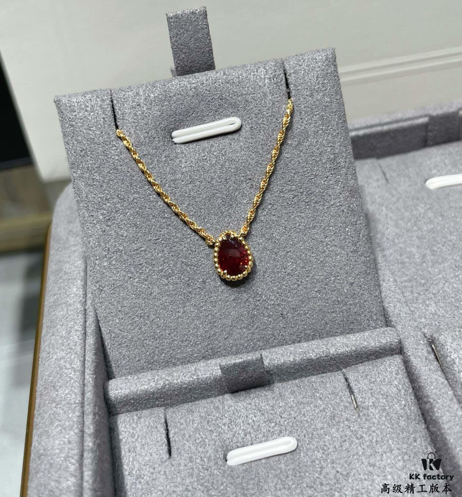 69300cd912f62673a6fabe55 Boucheron Garnet Single Teardrop Necklace, Bohemian Teardrop Inspired by 'Love and Protection'