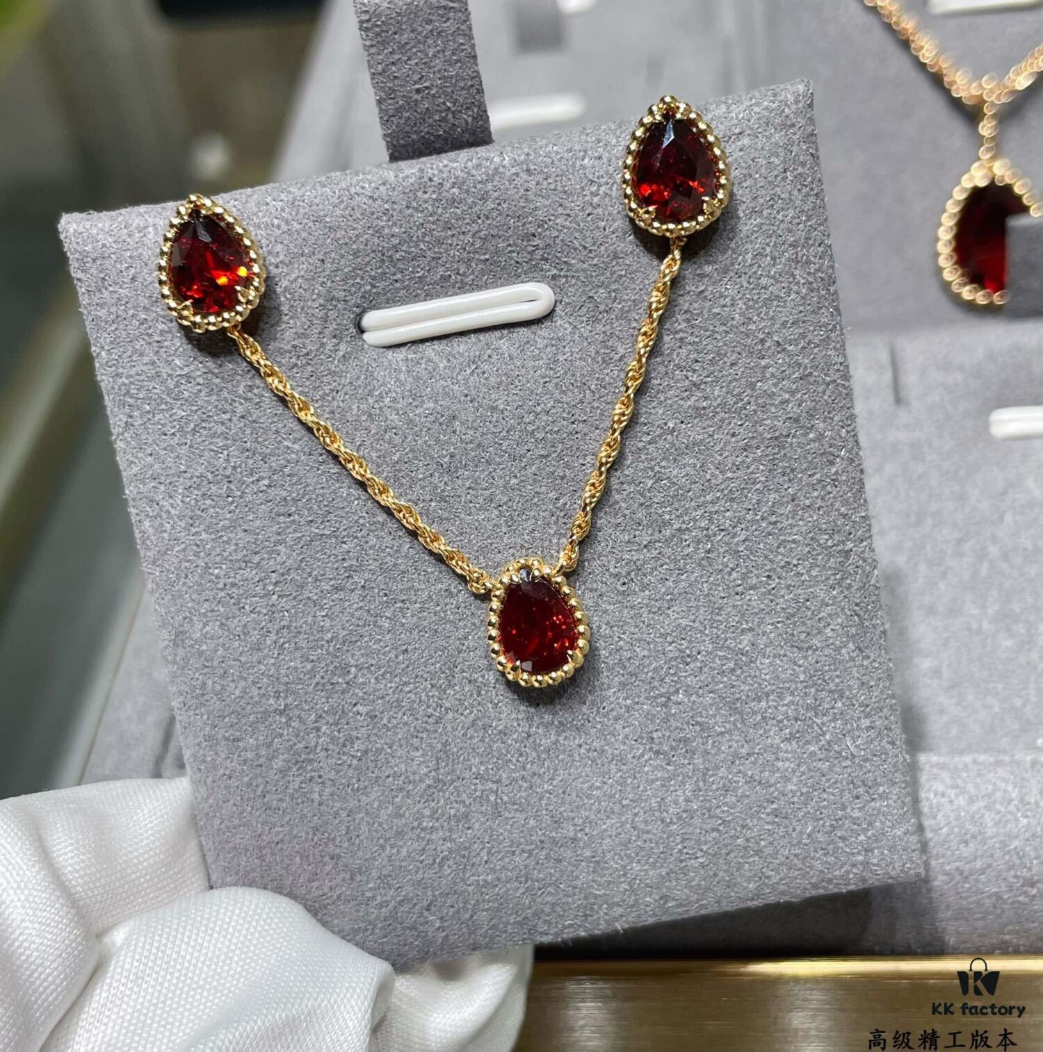 69300cdb12f62673a6fabe5b Boucheron Garnet Single Teardrop Necklace, Bohemian Teardrop Inspired by 'Love and Protection'