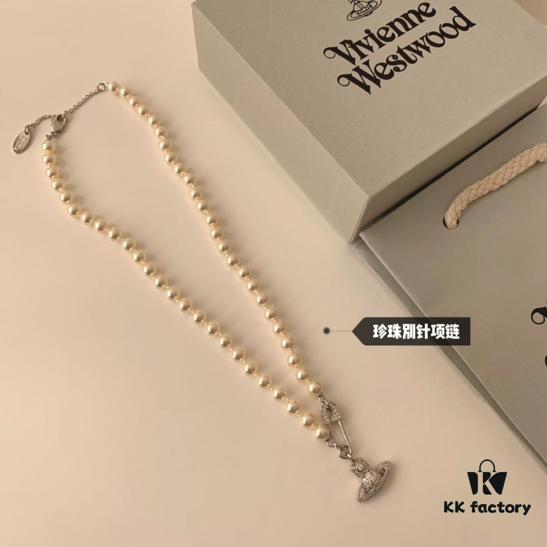 69300cdd12f62673a6fabe5d Vivienne Westwood Pearl Pin Necklace