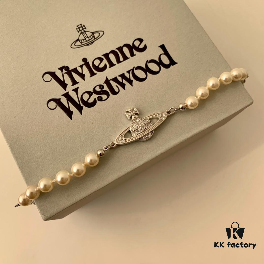 69300ce912f62673a6fabe7a Vivienne Westwood Pearl Planet Bracelet