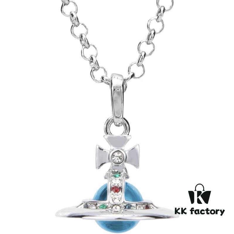 Westcott New 3D Crystal Planet Saturn Necklace In Stock