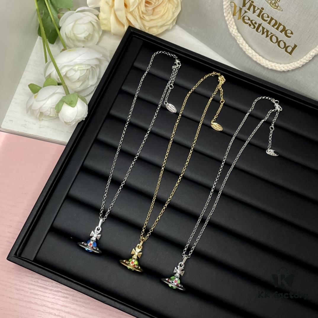 69300d0f12f62673a6fabed2 Westcott New 3D Crystal Planet Saturn Necklace In Stock