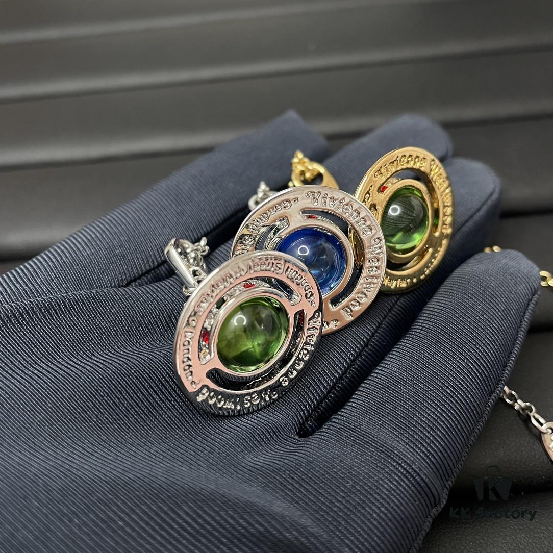 69300d1512f62673a6fabed9 Westcott New 3D Crystal Planet Saturn Necklace In Stock