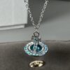 69300d3512f62673a6fabf09 Vivienne Westwood Saturn Necklace in Silver and Blue with Gradient Small Diamonds