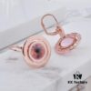 West Queen Gradient Crystal Earrings - Pink