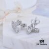 69300d6712f62673a6fabf6f Vivienne Westwood Micro Pave Zirconia Saturn Stud Earrings - Silver