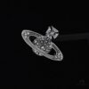 69300d7412f62673a6fabf89 Vivienne Westwood Classic Full Diamond Stud Earrings - Titanium Black