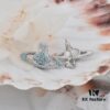 69300d7b12f62673a6fabf97 Vivienne Westwood Classic Full-Pave Silver Blue Diamond Stud Earrings
