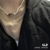 69300d8712f62673a6fabfa9 West Queen Enamel Pearl Necklace with Magnetic Clasp, Two Colors Available in Stock