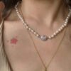 69300d8812f62673a6fabfad West Queen Enamel Pearl Necklace with Magnetic Clasp, Two Colors Available in Stock
