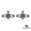 69300d8a12f62673a6fabfaf West Grandma Classic Full-Zirconia Stud Earrings - Silver Black Zirconia Saturn Plugs
