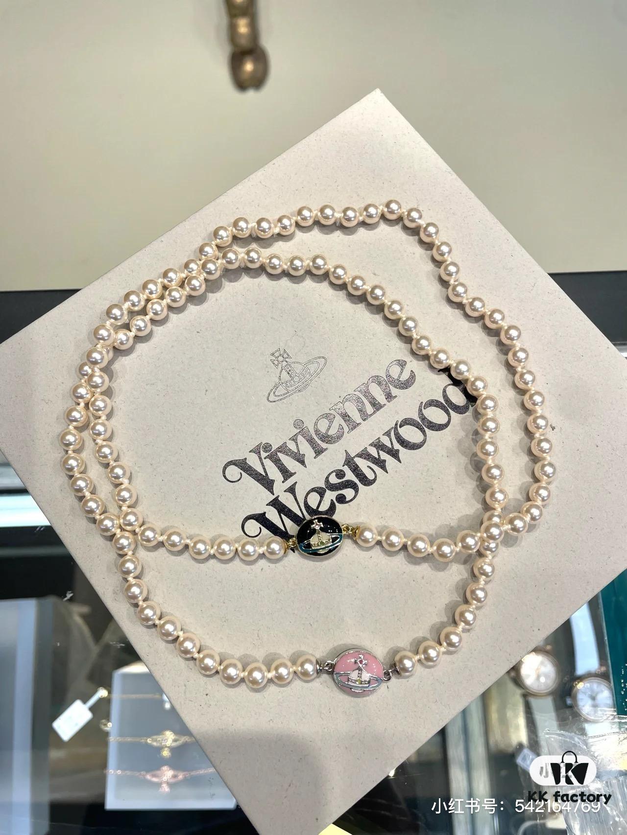 69300d9212f62673a6fabfbd West Queen Enamel Pearl Necklace with Magnetic Clasp, Two Colors Available in Stock