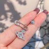 Vivian New Arrival Saturn Stud Earrings with Pin Design