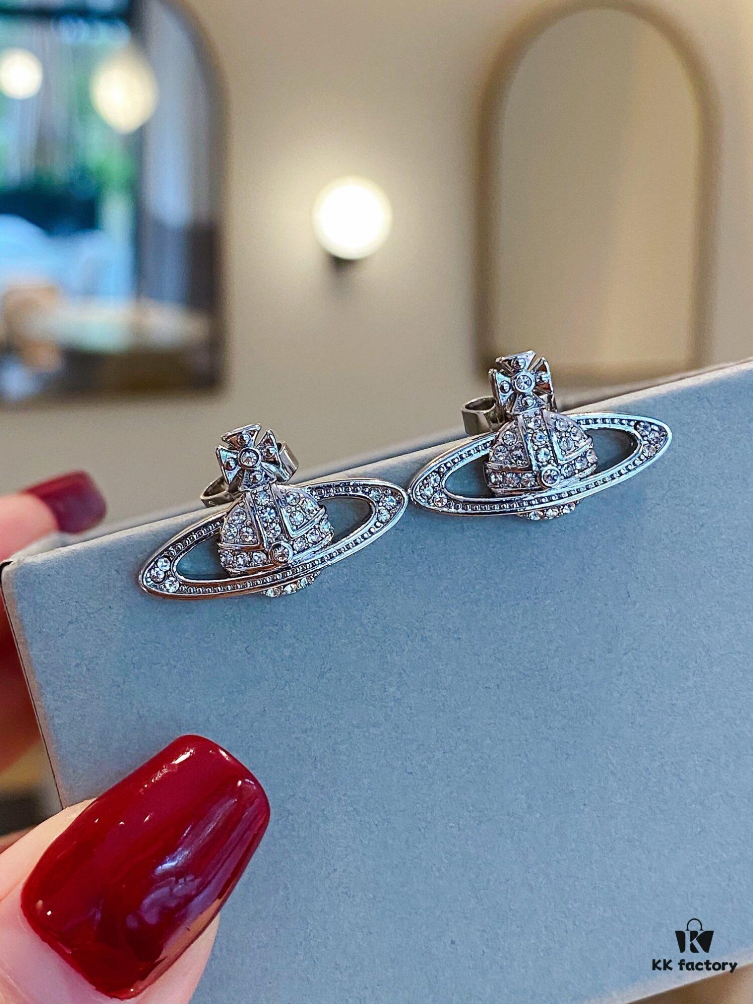 69300da112f62673a6fabfd3 Vivian New Saturn Stud Earrings
