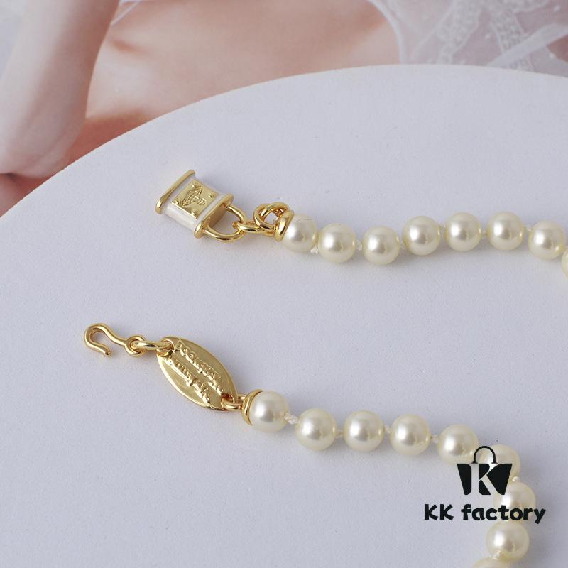 69300da112f62673a6fabfd4 Wholesale European and American Fashion Jewelry Saturn Pearl and Enamel 3D Small Lock Necklace for Women, Drop Shipping Available