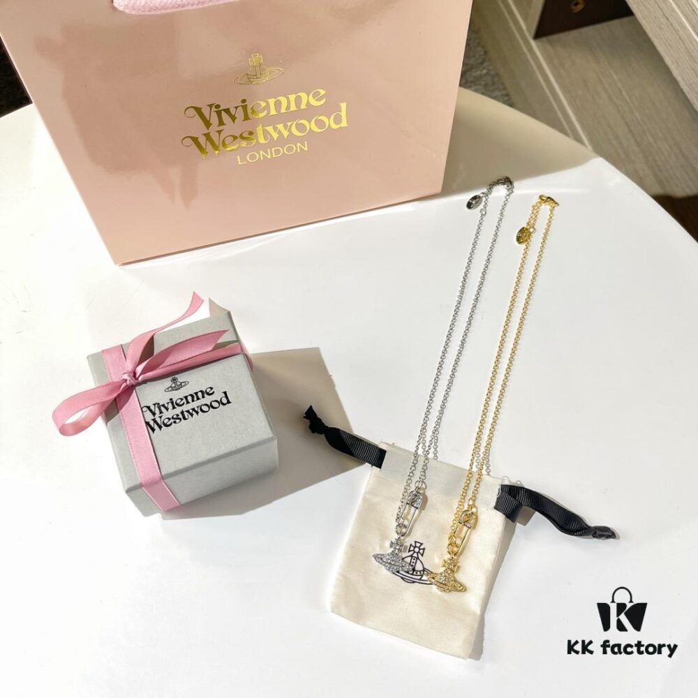 69300db112f62673a6fabfe8 New Arrival☑️ Vivienne Westwood Saturn Necklace with Full Diamond Pin Pendant