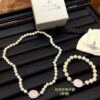69300e0612f62673a6fac041 Enamel Pearl Series - Necklace / Bracelet - Pink Silver / Black Gold / Black Silver