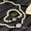69300e0712f62673a6fac042 Enamel Pearl Series - Necklace / Bracelet - Pink Silver / Black Gold / Black Silver
