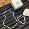 69300e1212f62673a6fac049 Enamel Pearl Series - Necklace / Bracelet - Pink Silver / Black Gold / Black Silver