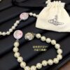 69300e1712f62673a6fac04f Enamel Pearl Series - Necklace / Bracelet - Pink Silver / Black Gold / Black Silver