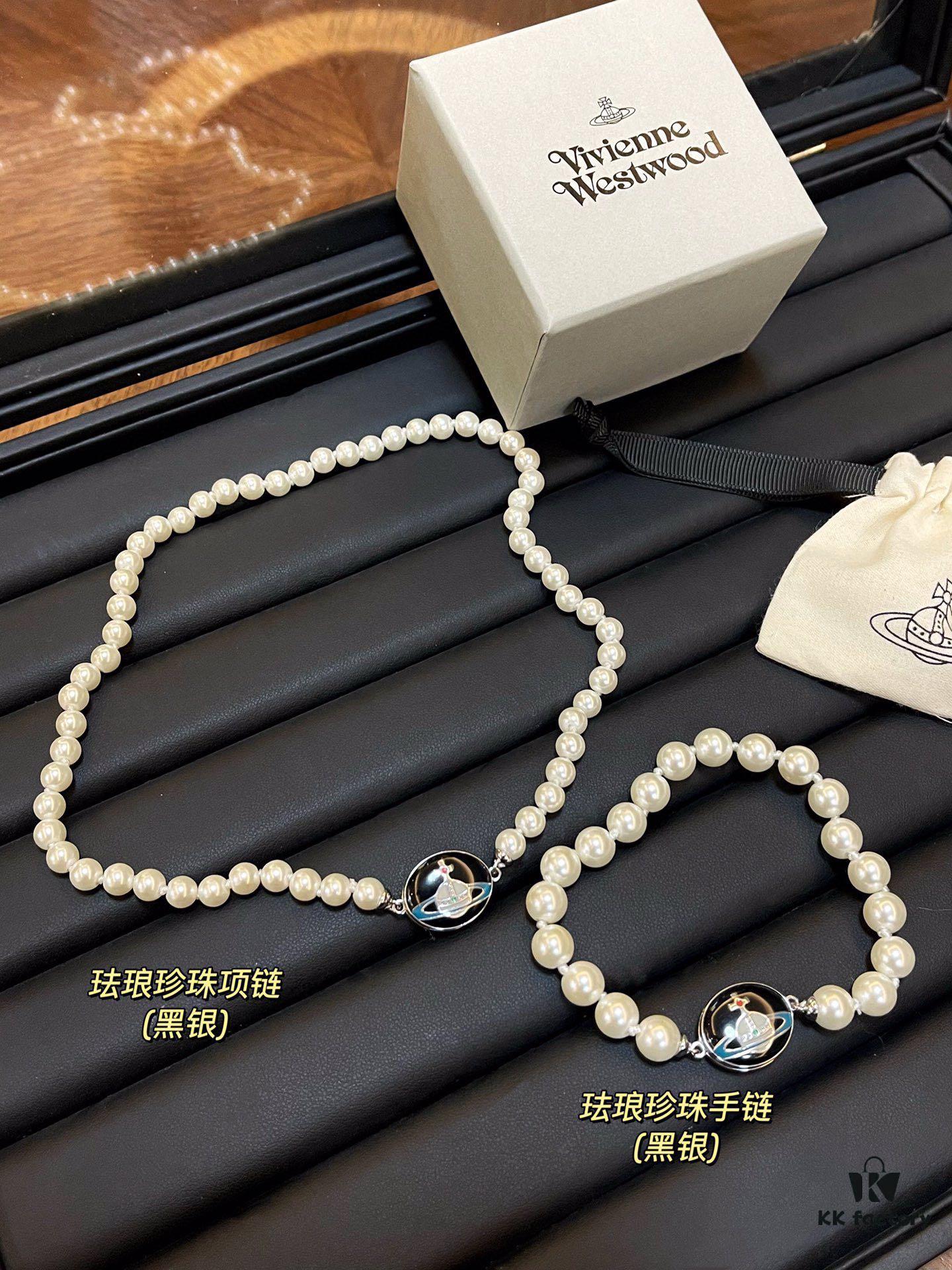 69300e1e12f62673a6fac057 Vivienne Westwood Saturn Collection Enamel Ceramic Necklace/Bracelet/Stud Earrings 2023 New Arrivals (17 Styles Combined)