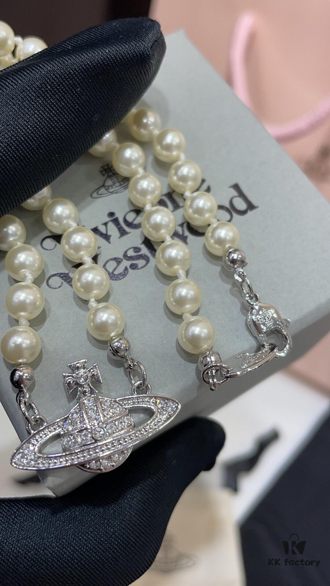 69300e2312f62673a6fac05d Fashionable Essential for Everyone ✨ Vivienne Westwood Saturn Pearl Necklace